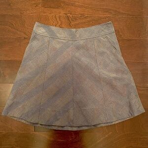 H&M skirt, gray plaid, lined with side zipper